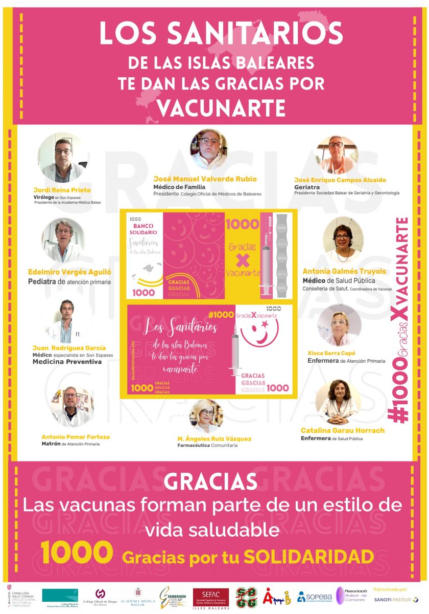 Cartel Campaña 1000 gracias por vacunarte